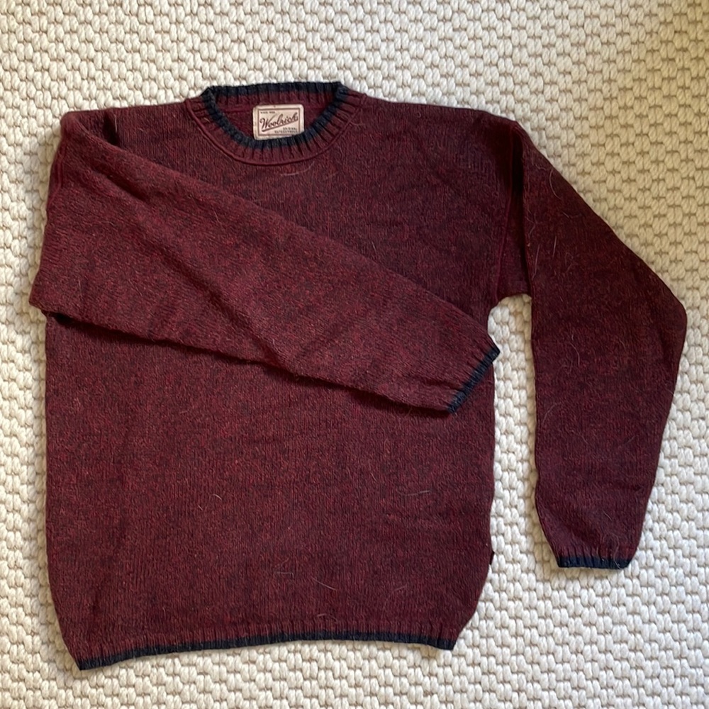 Mens Size Medium Woolrich #9171 Redmire Wool Blend Knit Pullover Sweater